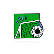 Creative Football Brooch Exciting Shooting Goal Cartoon Football Badges Backpacks Jackets Hats Scarves Pants Accessories Jewelry