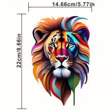 Colorful Lion Head Travelingretro Decals Transfer Patches Heat Transfer Stickers For Men