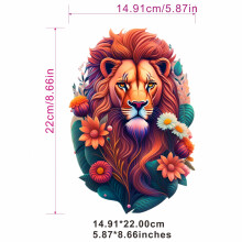 Colorful Lion DIY Ironing Sticker For Men Heat Transfer Stickers For T Shirt Jeans Pillow