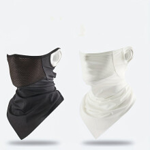 1pc Ear Hook Neck Gaiter Solid Unisex Balaclava Dustproof Mask Breathable Face Covering For Hiking Cycling Bicycle