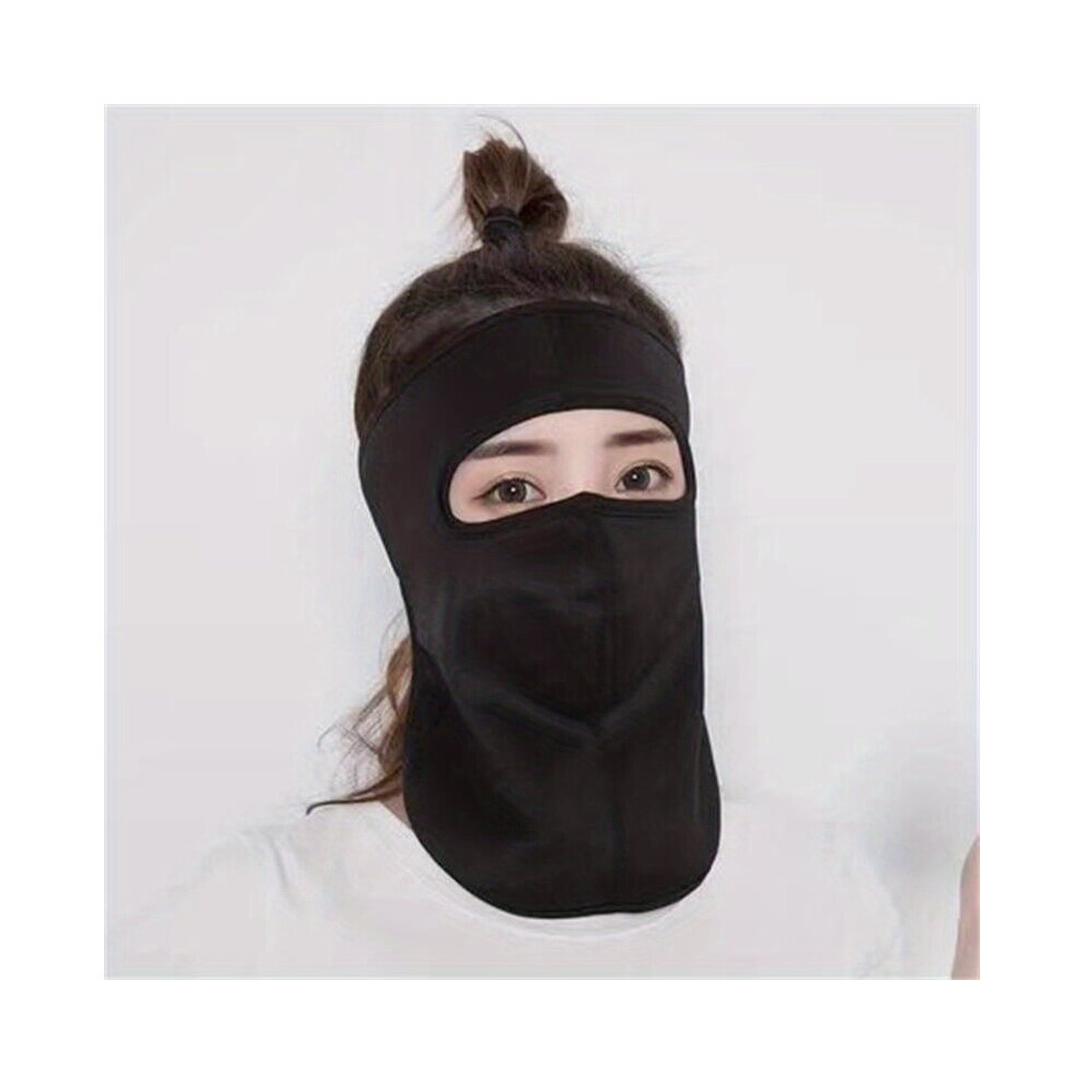 Elastic Ice Silk Sunproof Mask Casual Neck Gaiter Uv Protection Face Covering Motorcycle Sports Ski Mask Balaclava For Women & Men Black 885664449989