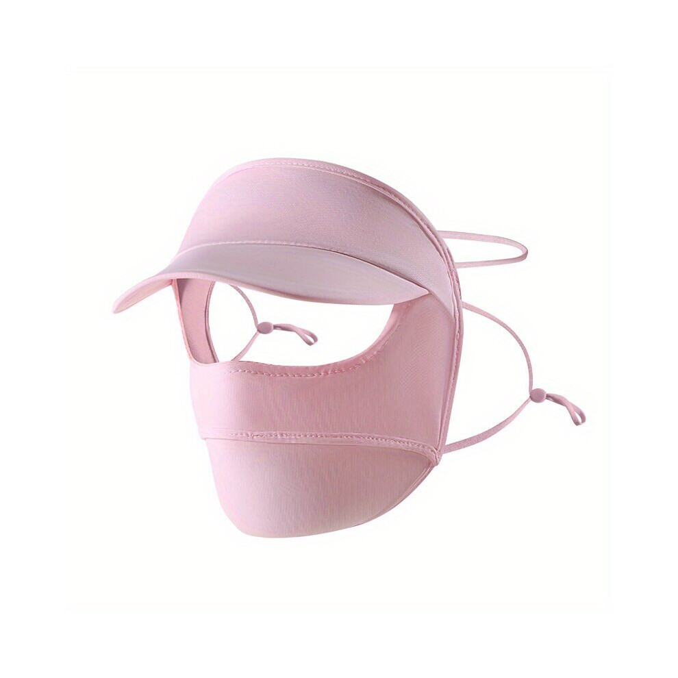 Solid Sunscreen Face Mask Balaclava Breathable Uv Protection Full Cover Face Covering Mask With Brim For Outdoor Sports Cycling Multicoloured 885664450039