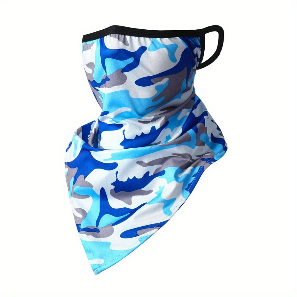 Camouflage Neck Gaiter Colorful Sunscreen Breathable Face Covering Triangle Scarf Outdoor Sports Cycling Milk Pattern Printed Mask 885664449873