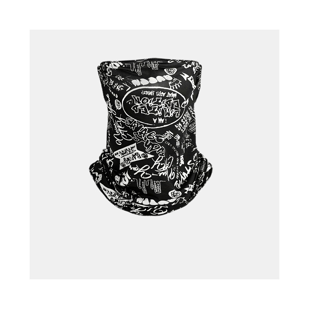 1Pc Thin Breathable Sunproof Mask Graffiti Paisley Print Uv Protection Balaclava Casual Neck Gaiter For Motorcycle Cycling Bike Hiking Multicoloured 885664450138