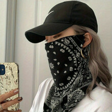 Paisley Print Mask Hip Hop UV Protection Thin Mask Breathable Neck Gaiter Dust Proof Veil Outdoor Cycling Sports Face Covering For Women Men
