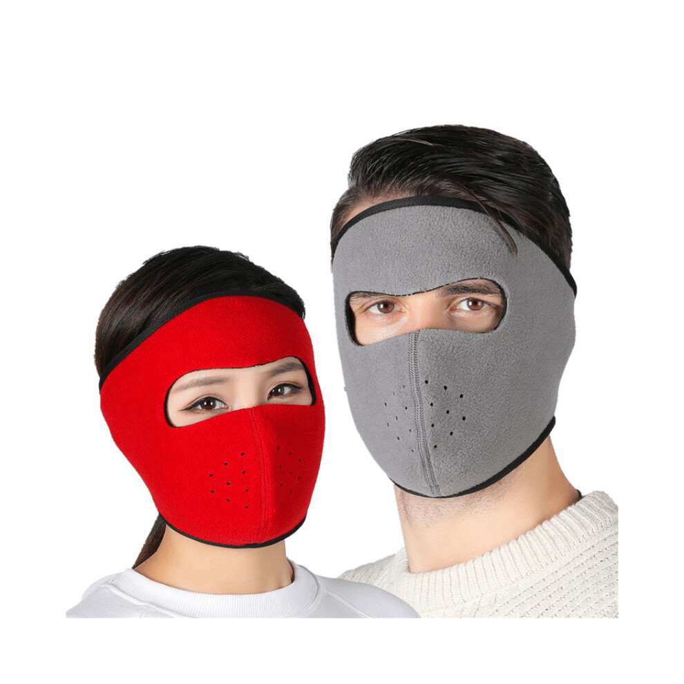2Pcs Set Face Warmer Mask Full Cover Windproof Cycling Mask Unisex Solid Sports Mask Coldproof Face Covering For Women & Men Multicoloured 885664450831