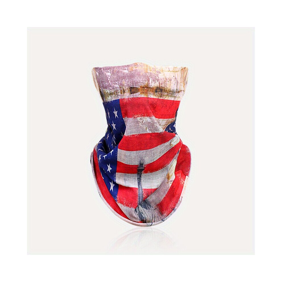 Unisex Hip Hop Print Mask Sunproof Balaclava Breathable Casual Neck Gaiter Uv Protection Face Covering Multicoloured 885664451043