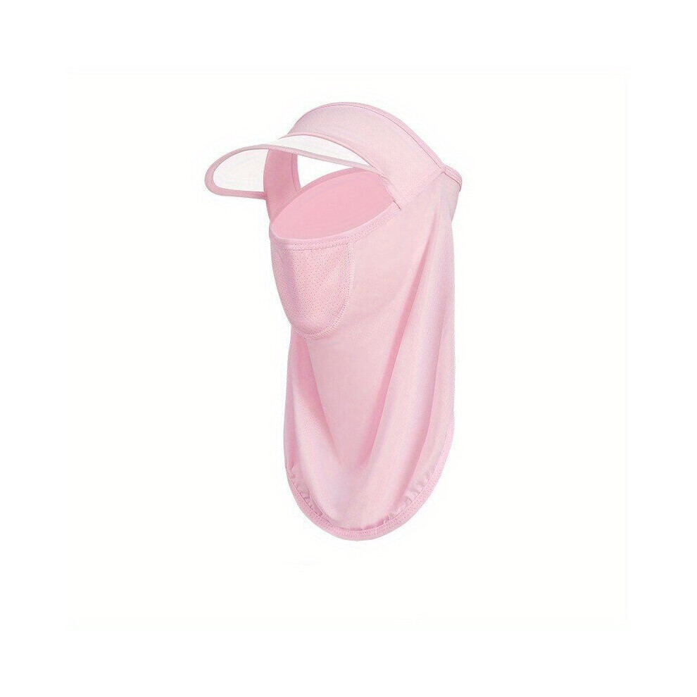 Mesh Breathable Sports Mask With Brim Solid Thin Sunproof Neck Gaiter Full Cover Cycling Face Covering Anti Uv Dustproof Mask For Women 885664450411