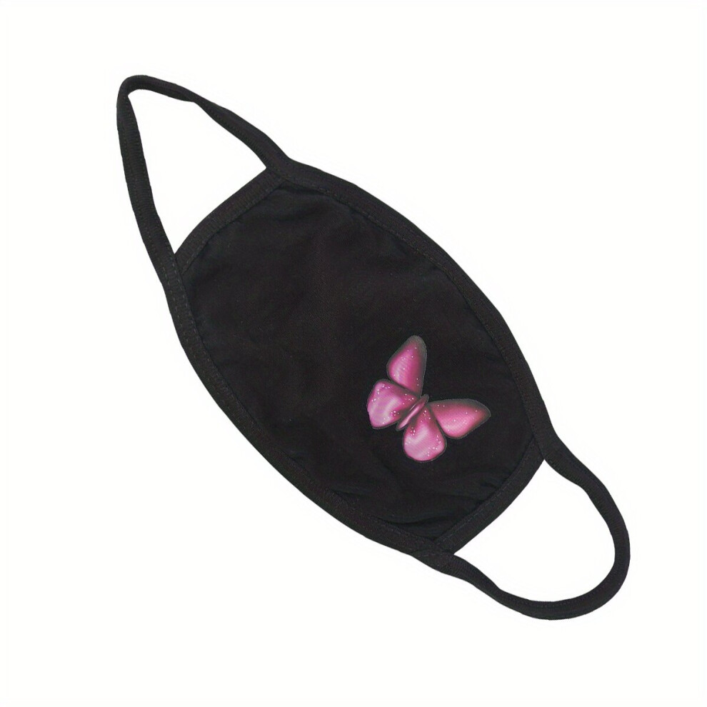 Butterfly Print Reusable Mask Breathable Face Mask Casual Dustproof Face Covering For Women 885664450589