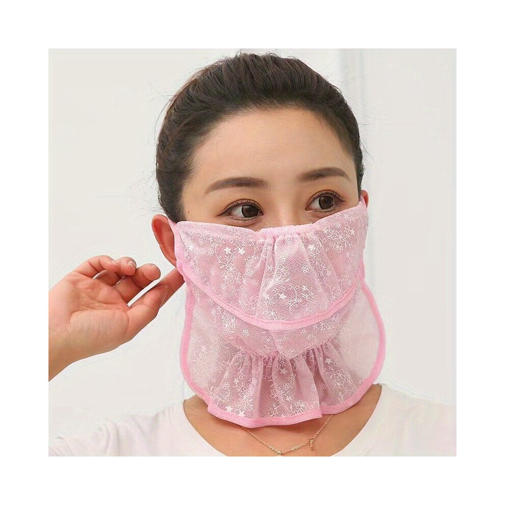 Lace Breathable Mask Thin Sun Protection Neck Mask Outdoor Cycling Dustproof Elastic Ice Mask 885664450268