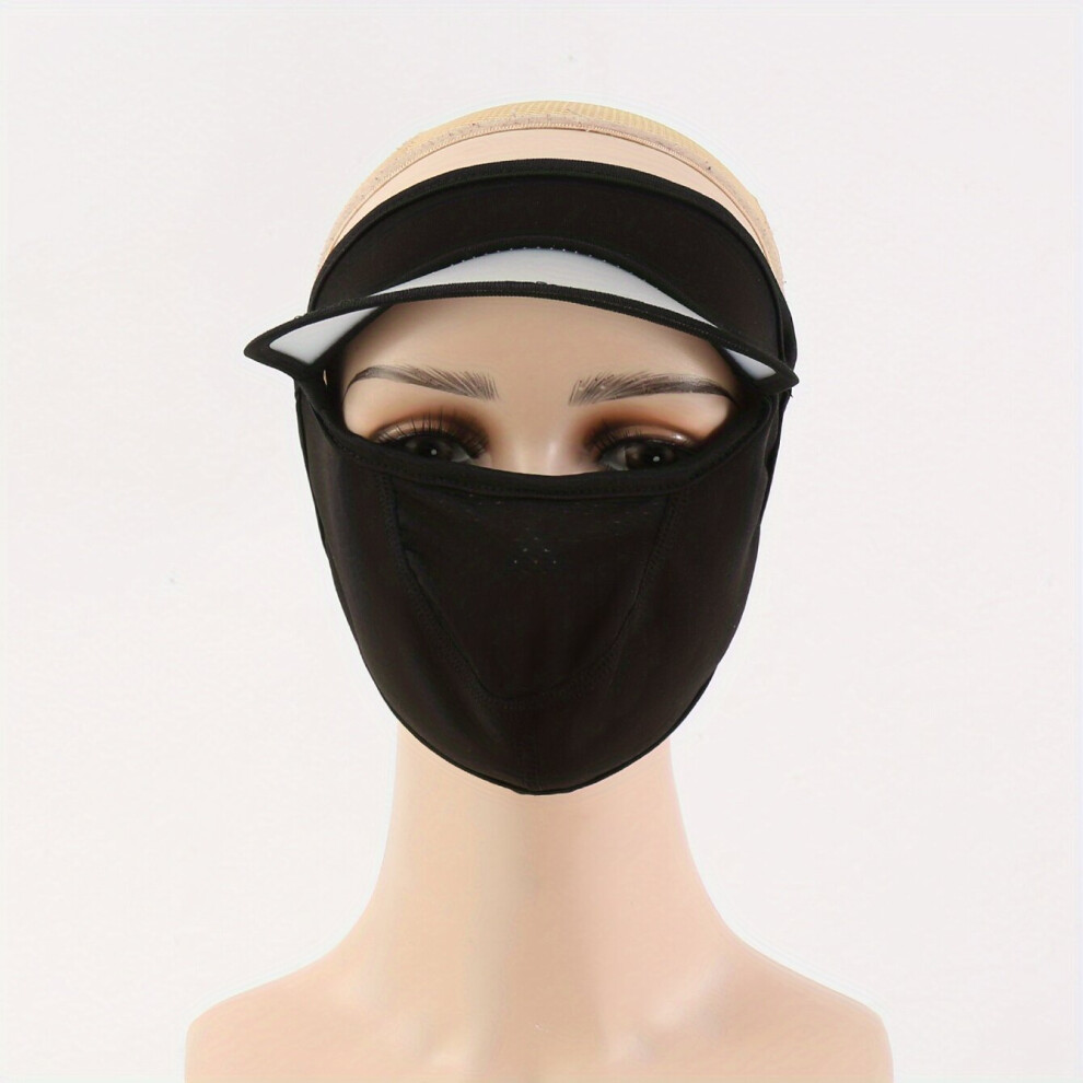 Mesh Breathable Uv Protection Mask With Brim Ear Hook Full Cover Sunproof Mask Elastic Dustproof Face Covering Balaclava 885664450947