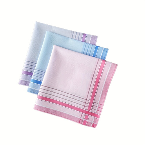 3PCS 27 Fresh Satin Handkerchief Soft And Sweat Absorbent 1
