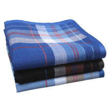 3pcs Mens Striped Knitting Business Soft Pocket Handkerchief 42