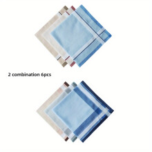 6 Pack 39 Mens Vintage Handkerchief Satin Technology Old Shanghai Handkerchief Soft Sweat absorbing