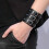 Mens Leather Wrist Guard Wide Version Square Buckle Solid Mens Wrist Decoration 1