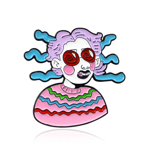 1pc Cartoon Blindfolded Boy Halloween Brooch