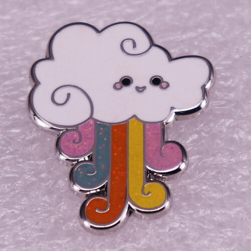 Cloud Sparkling Rainbow Rain Brooch Pin For Men on OnBuy