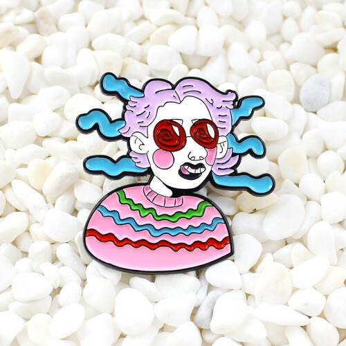 1pc Cartoon Blindfolded Boy Halloween Brooch 1