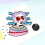 1pc Cartoon Blindfolded Boy Halloween Brooch 8