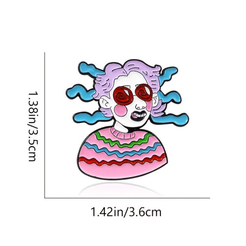 1pc Cartoon Blindfolded Boy Halloween Brooch 2
