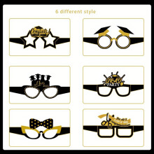 Arrival Graduation Season Party Funny Glasses Photo Props Graduation Classmate Party Decoration Paper Glasses