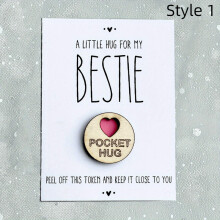 1pc Wooden A Little Hug For My Bestie Pocket Hug Bestie Hug Token Gift For Special Gift Send A Cuddle Pocket Hugs