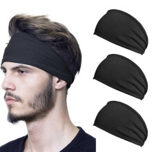 3pcs set Sweat Absorption And Breathable Elastic Tie Hair Bands Mens And Womens Running Hair Bands Yoga Exercise Anti Sweat Sport Headbands
