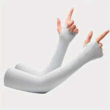 Summer Cooling Ice Silk Sleeves Unisex Summer Sunscreen Ice Sleeves Arm Protection Sleeves Outdoor Sports Anti UV Thin Breathable Sleeves