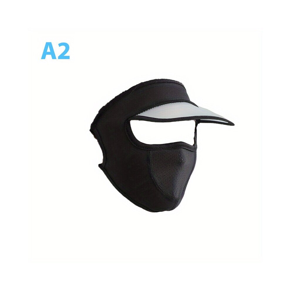 Ice Silk Face Mask With Brim Summer Sunscreen Face Covering Uv Protection Mask For Outdoor Sun Beach 885664450893