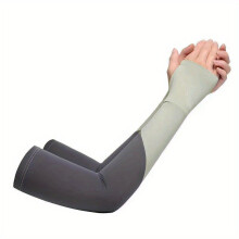 1pair Summer Sunscreen Sleeves Ice Silk Sleeves Male And Female Universal Ultra thin Ice Breathable Riding Sunscreen Gloves Long Summer Ice Silk Armgu