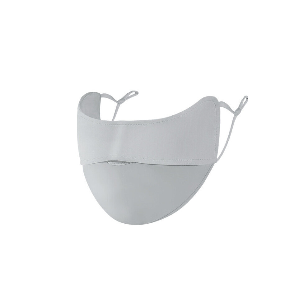 1Pc Solid Ice Silk Mask Casual Breathable Sunproof Face Covering Reusable Dustproof Face Mask For Women Outdoor Cycling 885664450596