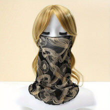 Print Neck Gaiter Mask For Men Women Breathable Veil UV Sun Protection Windproof Face Covering For Outdoor Cycling Fishing Hiking