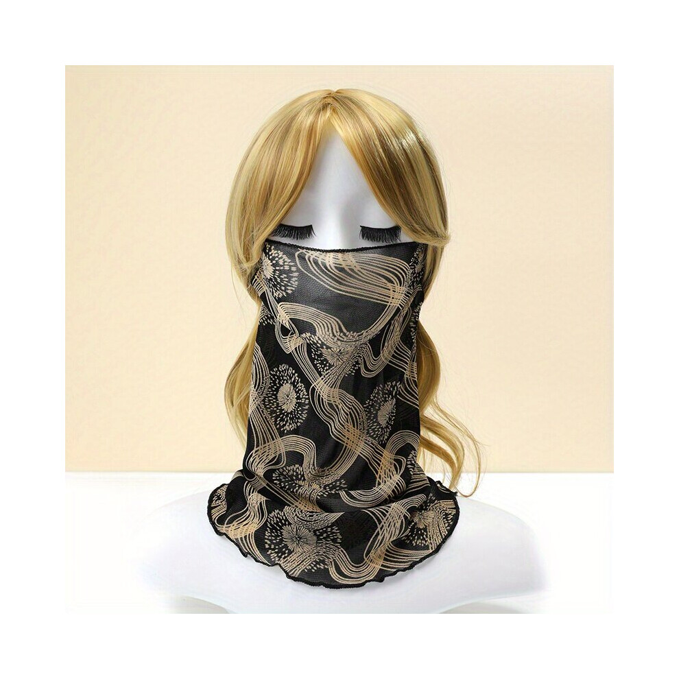 Print Neck Gaiter Mask For Men Women Breathable Veil Uv Sun Protection Windproof Face Covering For Outdoor Cycling Fishing Hiking 885664450473