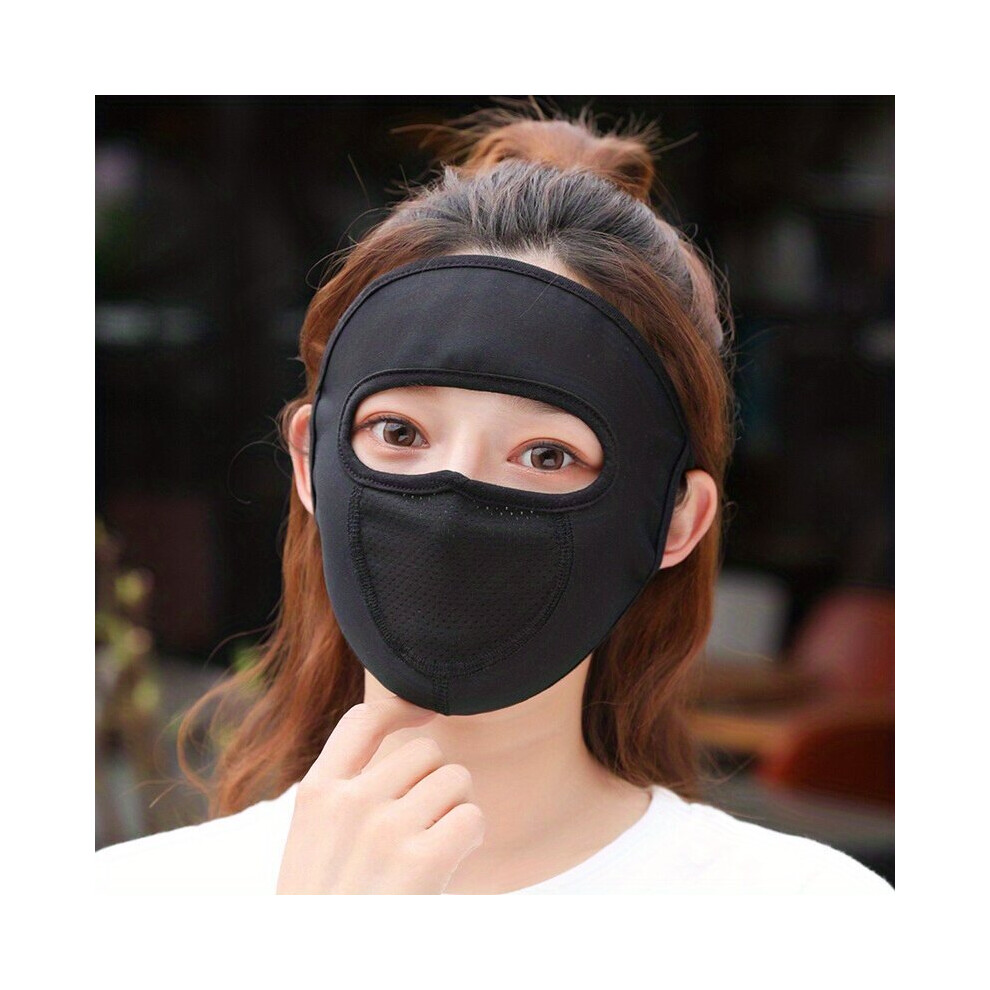 Full Cover Mesh Breathable Mask Uv Protection Sunproof Ear Hook Mask Elastic Dustproof Face Covering Balaclava 885664450701