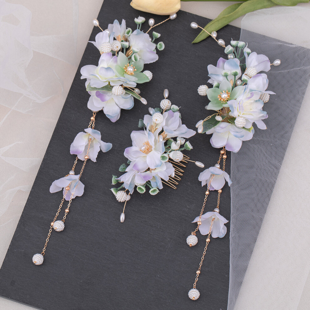 3pcs set Flower & Faux Perl Decor Headwear Vintage Decorative Alloy Hair Accessory Hair Clip Non Slip Hair Comb-image-OPC-PC2GN68-NEW