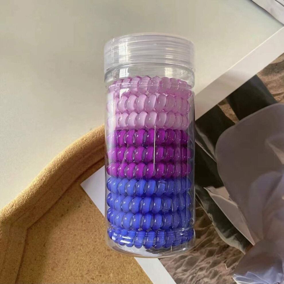 10pcs Rubber Spiral Hair Ties Elastic Hair Bands No Crease Coil Hair Tie Ponytail Holders Hair Coils Phone Cord Hair Ties For Women Thick Hair-image-OPC-PC2GNKG-NEW