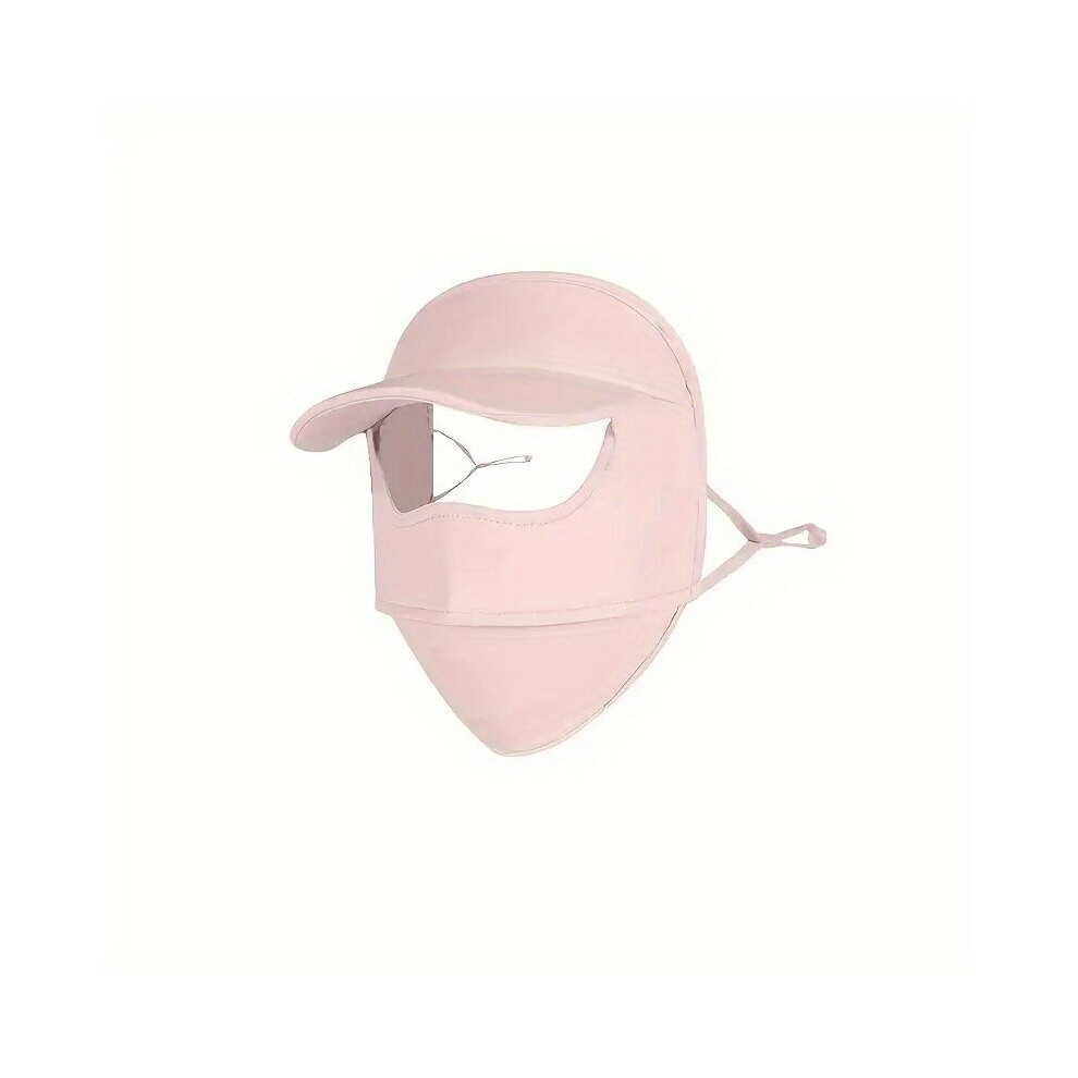 1Pc Full Cover Ice Mask With Brim Ear Hook Sunproof Mask Uv Protection Adjustable Face Covering Elastic Reusable Dustproof Mask For Summer 885664451432