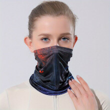 Unisex Print Face Mask Ice Silk Neck Gaiter Casual Sunscreen Face Covering UV Protection Dustproof Face Mask For Women Men