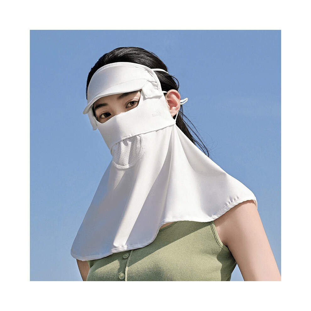 Ice Silk Ear Loop Mask With Removable Brim Elastic Sunscreen Anti Uv Face Covering Breathable Sports Neck Gaiter Golf Visors For Women & Men 885664451418