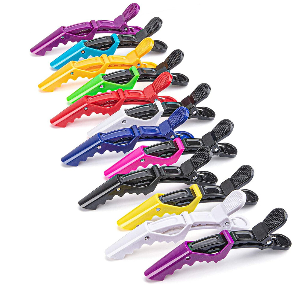 6pcs Colorful Clip Hairdressing Tool Salon Special Curling And Hair Dyeing Positioning Zone Modeling Clip Random