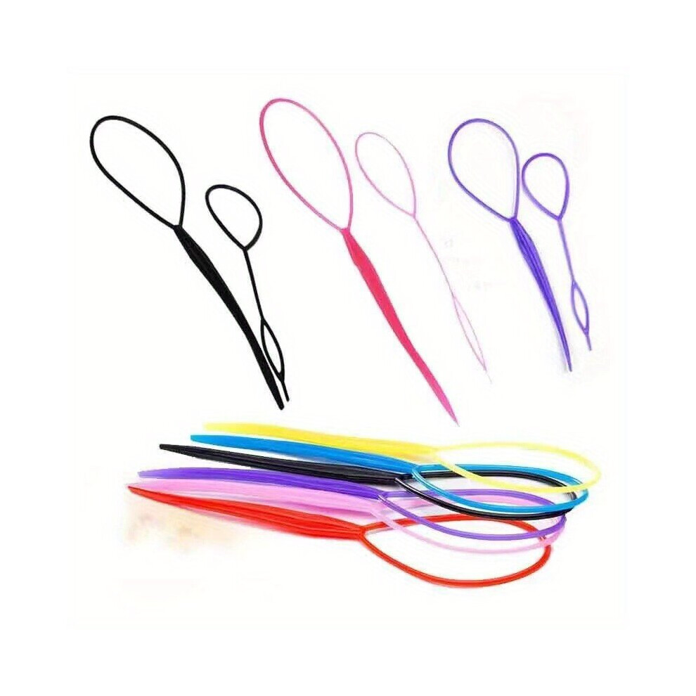 Unisex Multicoloured 20Pcs Pull Needle Hair Stick Hairdressing Tool Styling Hair Braid Accessories Ponytail Maker Random