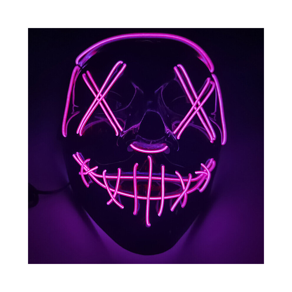 Neon LED Mask Creepy Mask For Costume Party Cosplay Mask Purge Mask Party Decoration-image-OPC-PC2GS9C-NEW
