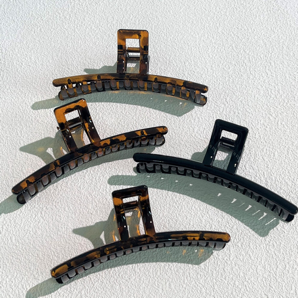 6pcs Large Hair Claw Vintage Glossy Hair Claw Style Solid Shark Claw Hair Accessories-image-OPC-PC2GTFV-NEW