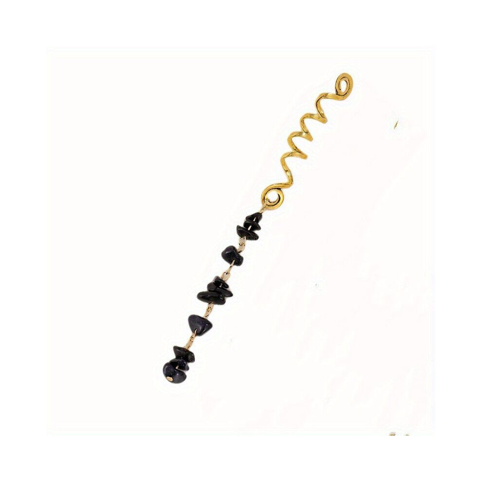 Alloy Spiral Hair Ring With Crystal Beaded Tassel Sweet Dreadlock Hair Ring Vintage Coils Hair Ring For Braids Women Girls-image-OPC-PC2GSCQ-NEW
