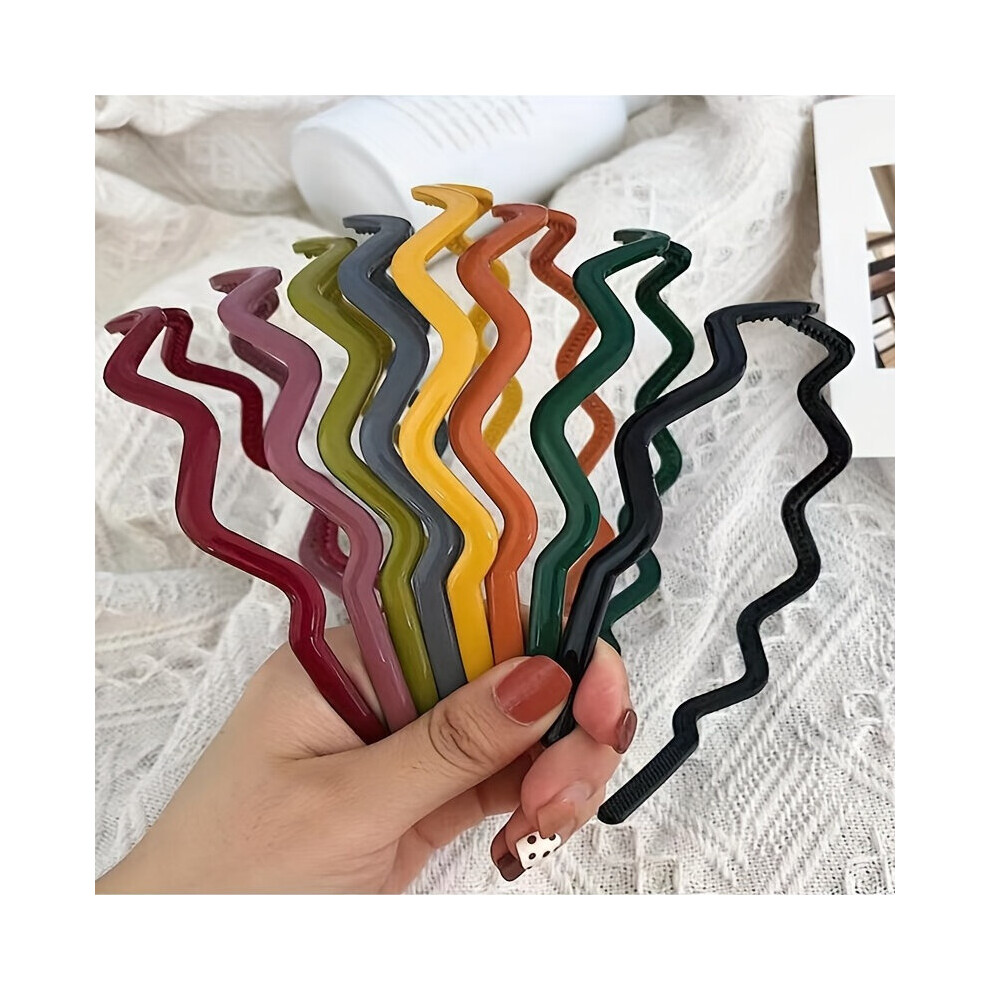 8pcs Solid Wavy Headband Style Head Hoop Hair Band Sweet Headdress For Girls Women-image-OPC-PC2GYDJ-NEW