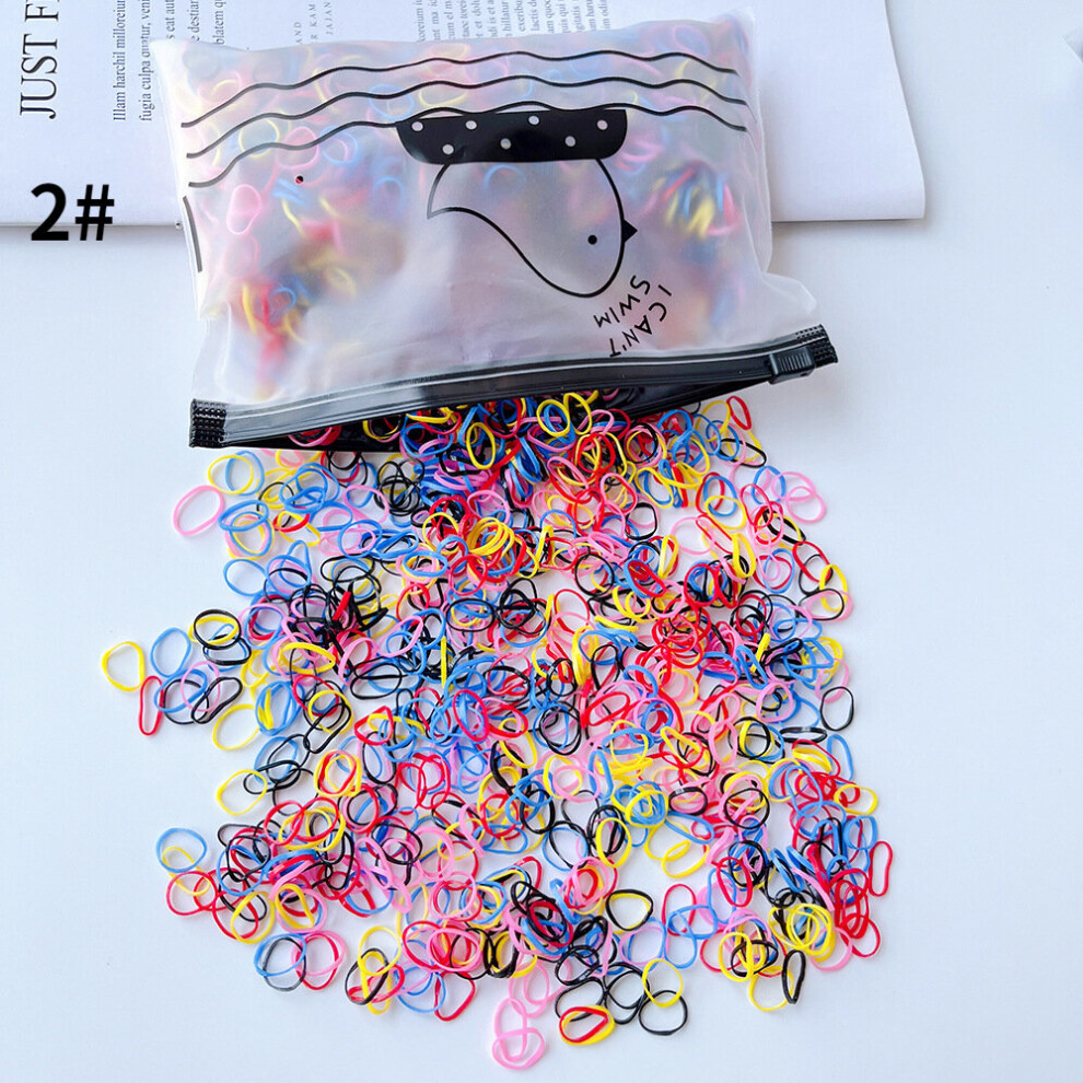 1000pcs Hair Ties Colorful Rubber Band For Women Girls Thick Hair Thin Hair No Damage Soft Elastic Hair Accessories-image-OPC-PC2GZV8-NEW