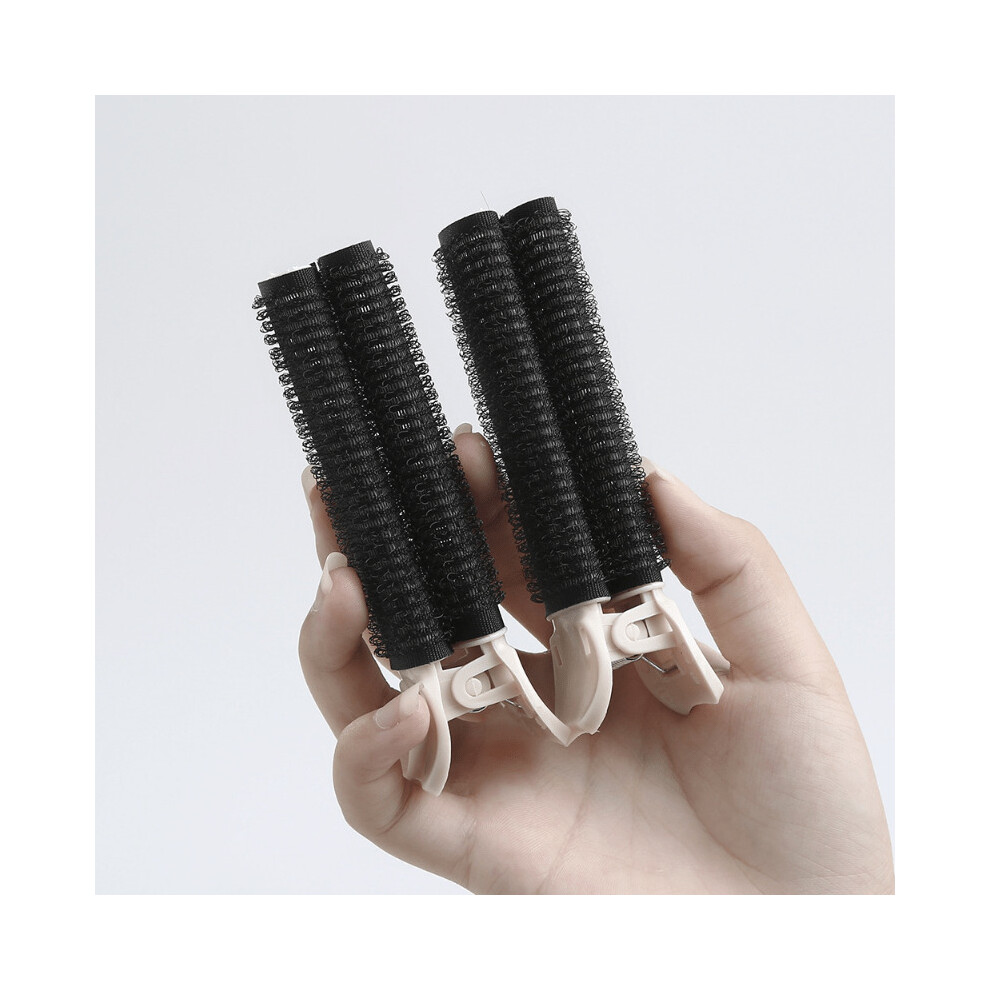 Black Hair Root Clips Double Layer Fluffy Self Grip Hair Rollers For Bangs Hairdressing Curlers For Women