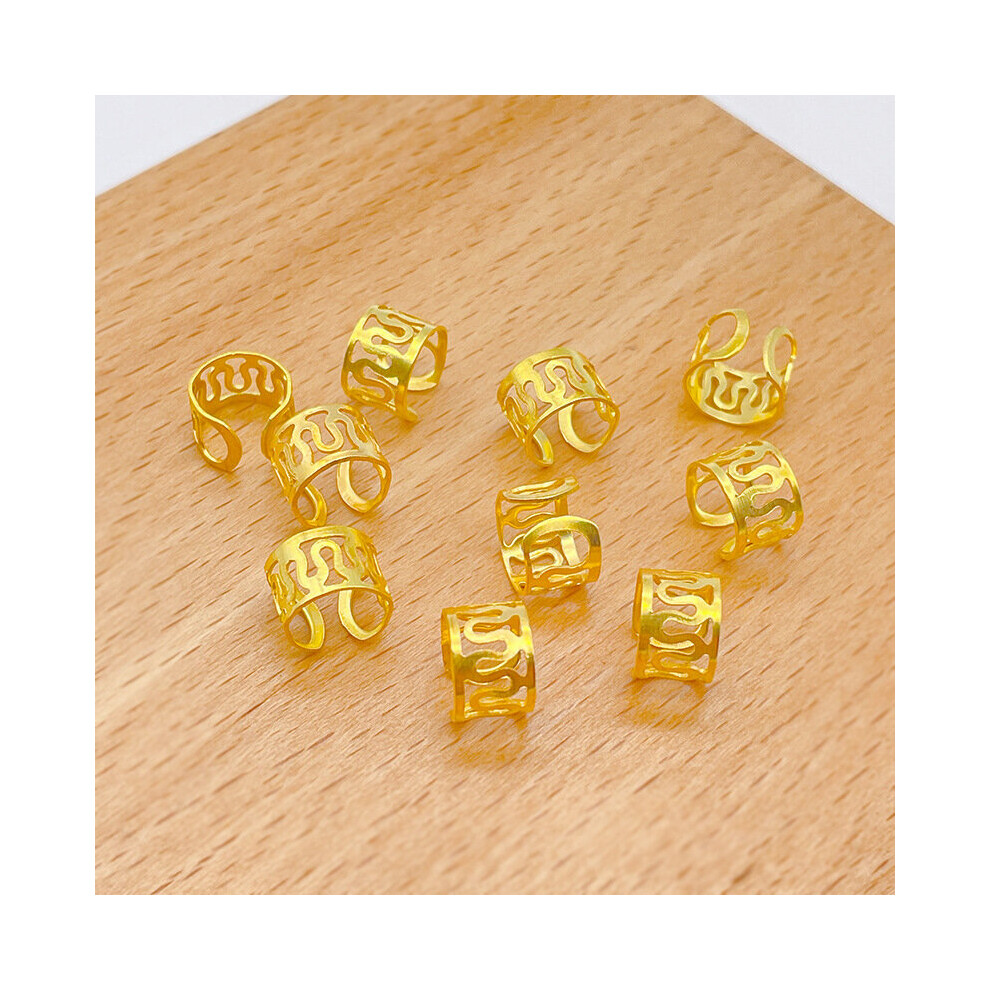 10pcs Viking Hair Beads Spiral Coils Dreadlock Braids Rings Clips Metal Cuffs Loc Hair Jewelry Hair Wraps Accessory Hair Clips For Women And Girls-image-OPC-PC2HFSR-NEW
