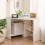 Costway Home Office Computer Desk Corner Table Triangular Makeup Vanity Desk 4