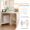 Costway Home Office Computer Desk Corner Table Triangular Makeup Vanity Desk 6